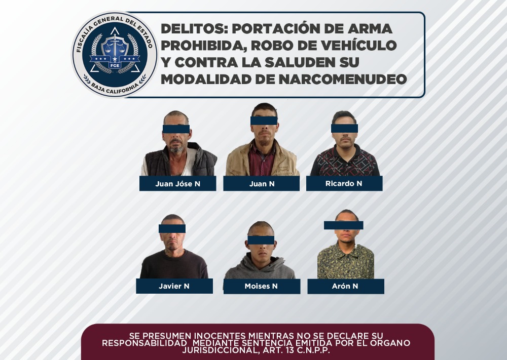 Cumplimenta FGE seis órdenes de aprehensión por distintos delitos