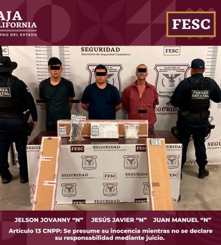 Detiene FESC a hombres armados en Tecate