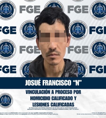 Vinculan a proceso a presunto responsable de matar y herir a dos hombres en Tijuana