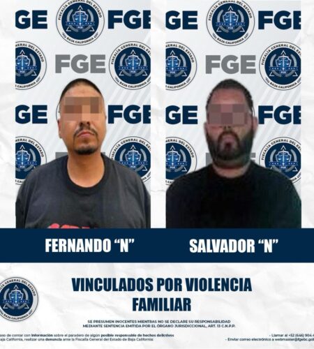 Dictan prisión a sujetos por violencia familiar en Mexicali