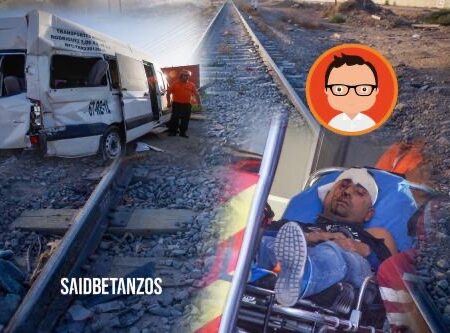 Taxista quiso ganarle al tren y causa choque con siete lesionados