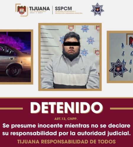 Sorprenden a sujeto con droga y orden de aprehensión en Tijuana