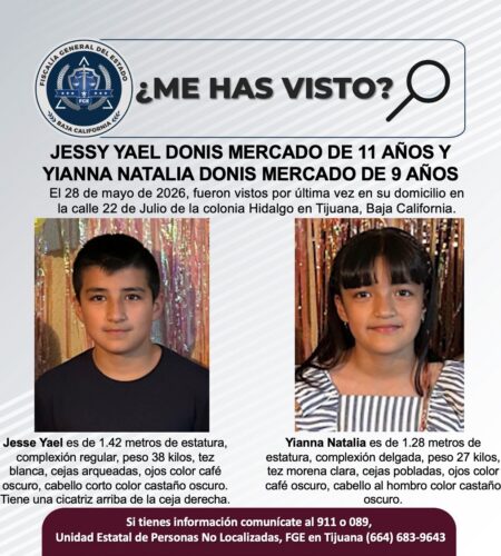 Desaparecen hermanos de 9 y 11 años