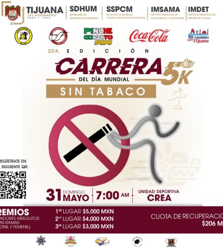 Gobierno Municipal impulsa la 2da. Carrera 5K por el Día Sin Tabaco