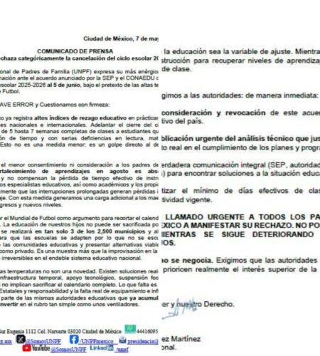 Rechazan el cierre anticipado de ciclo escolar 2025-2026
