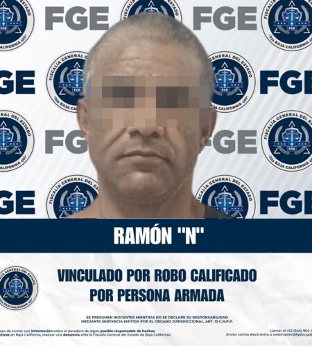 Asaltante de taxi en Tecate a la cárcel tras vinculación a proceso