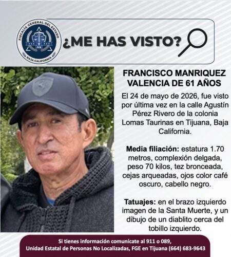 Buscan a hombre que desapareció en Lomas Taurinas