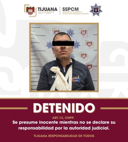 Capturan a presunto agresor tras ataque con arma blanca en Tijuana