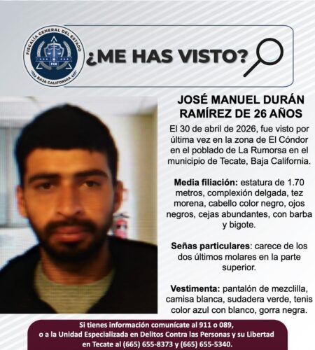 Hombre desapareció en el poblado de La Rumorosa desde el 26 de abril