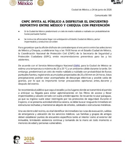 Pronostican fuertes lluvias eléctricas durante el juego de México vs Chequia