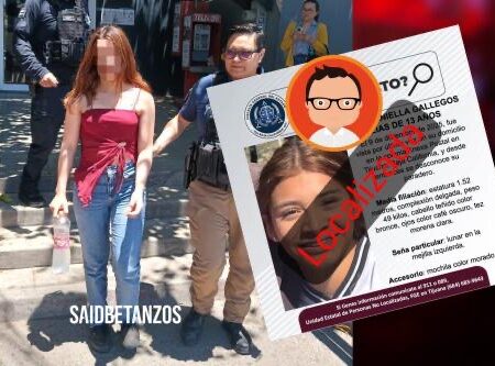 Localizan a adolescente desaparecida desde diciembre en Zona Centro