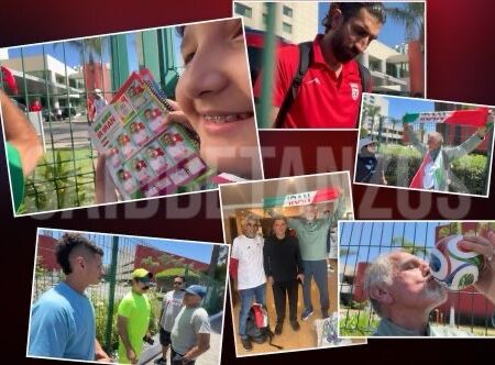 Entre álbumes, banderas y rezos, aficionados buscan a Irán en Tijuana previo al Mundial
