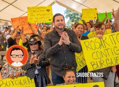Burgueño mide respaldo en Rosarito durante recorrido por BC