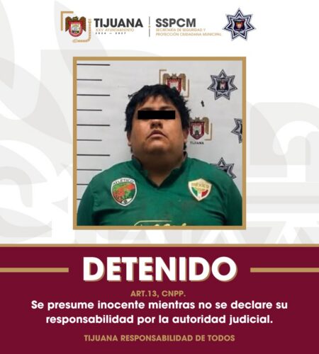 Hombre es detenido tras discutir y agredir a su pareja en Tijuana
