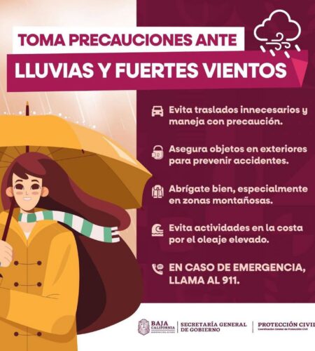 Pronostican lluvias y altas temperaturas en Baja California