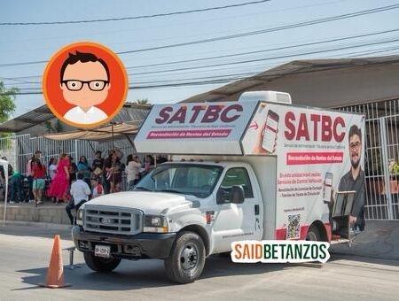 Llevan trámites vehiculares a colonias; vecinos aprovechan descuentos del SAT BC