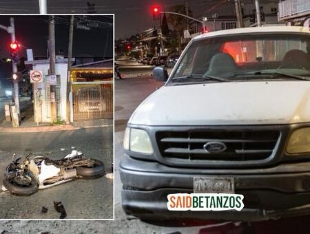 Automovilista con aliento alcohólico provoca choque; pareja de motociclistas resultan graves