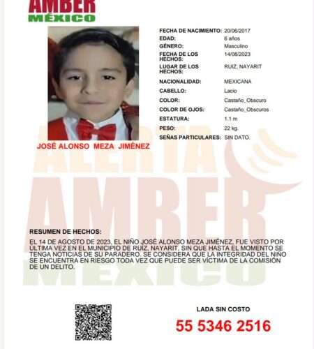 Buscan en Tijuana a niño de 6 años desaparecido en Nayarit