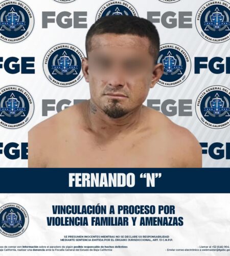 Vinculan a proceso a presunto agresor por violencia familiar y amenazas en Ensenada