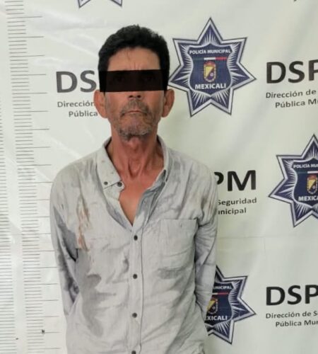 Detienen a hombre por agredir a su compañero de trabajo con una pala en Mexicali