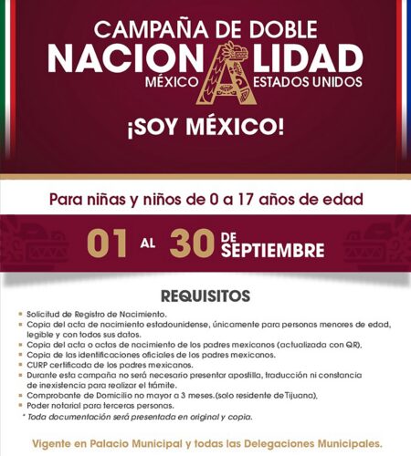 Arranca en Tijuana la campaña ‘Soy México’ para registrar a menores nacidos en EE.UU.