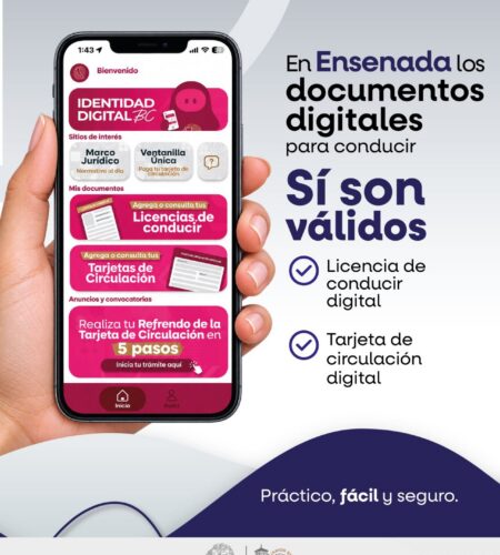 Documentos digitales para conducir son válidos en Ensenada