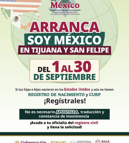 Inicia campaña gratuita de doble nacionalidad en Tijuana y San Felipe