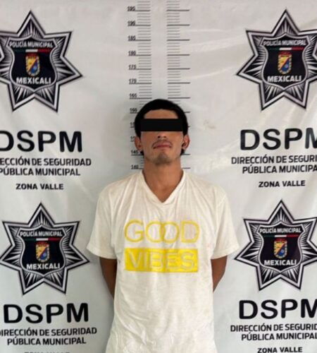 Detienen a hombre por ingresar a zona restringida cerca del muro fronterizo en Mexicali