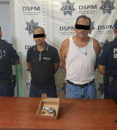 No respetaron el alto y terminan detenidos por portar arma de fuego
