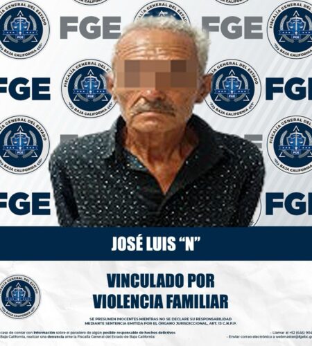 Agredió a su pareja e hijos y terminó en la cárcel en Mexicali