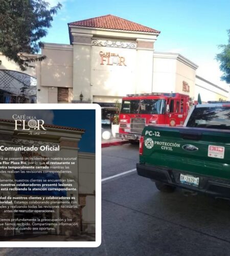 Café de la Flor Plaza Río cierra temporalmente tras explosión