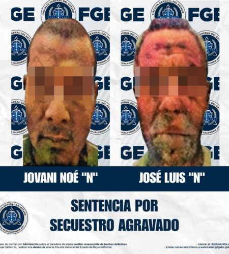 Dos hombres reciben 42 años de prisión por secuestro agravado en Tijuana