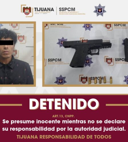 Detienen a hombre armado tras ingresar a una vivienda en la colonia Obrera