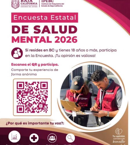 Invitan a participar en encuesta estatal de salud mental