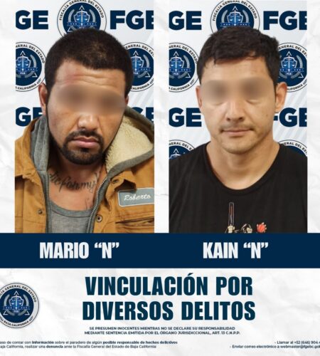 Vinculan a proceso a dos hombres por golpear a víctimas y robar una vivienda y una camioneta en Ensenada